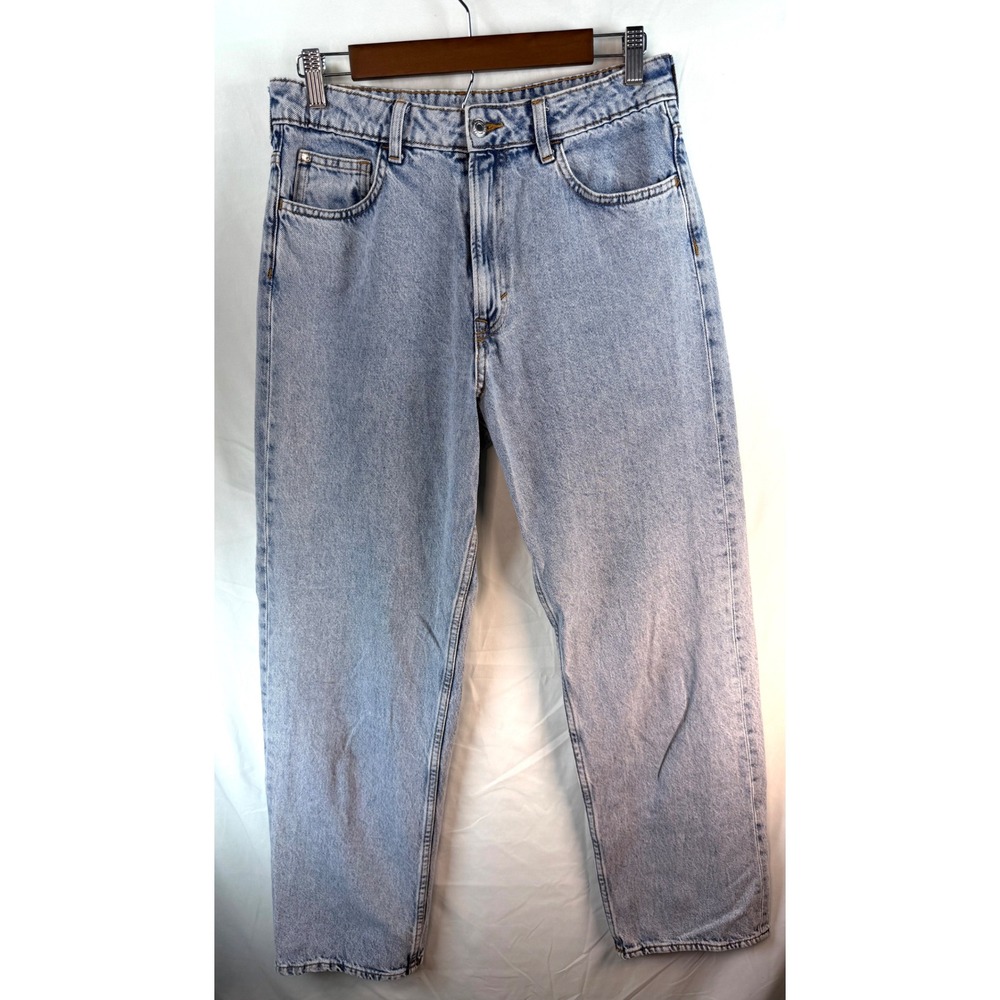 H&M Kids Light Wash Straight Leg Denim Jeans Adjustable Waist Size US 20